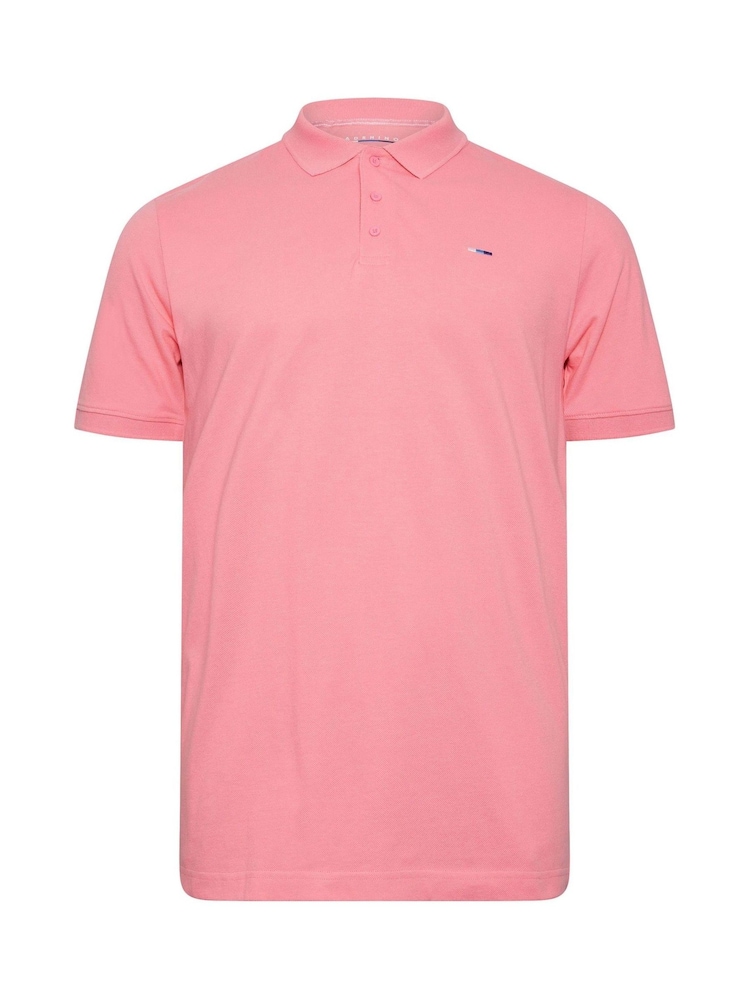 BadRhino Big & Tall Blue/Pink/Teal 100% Cotton Polo Shirts 3 Pack - Image 7 of 7