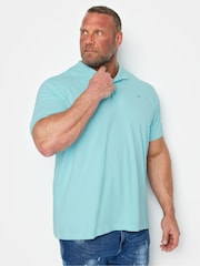 BadRhino Big & Tall Blue 100% Cotton Polo Shirt - Image 1 of 3