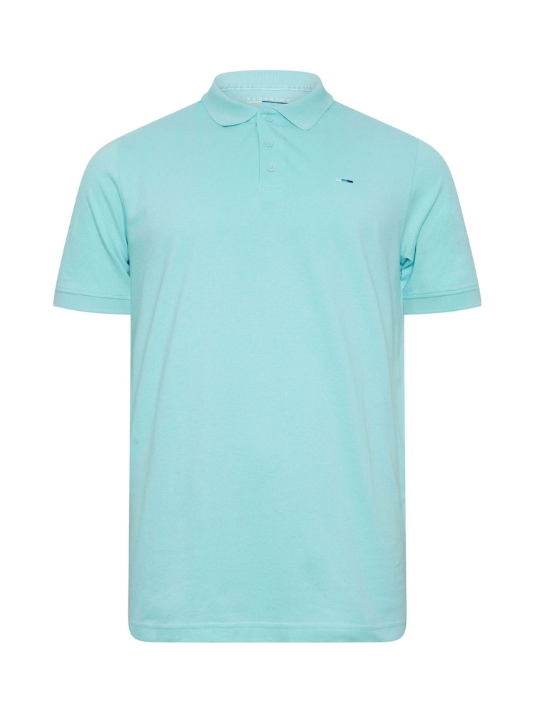 BadRhino Big & Tall Blue 100% Cotton Polo Shirt - Image 2 of 3