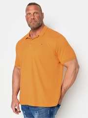 BadRhino Big & Tall Orange 100% Cotton Polo Shirt - Image 1 of 3