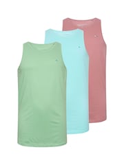 BadRhino Big & Tall Pink 100% Cotton Vests 3 Pack - Image 3 of 6