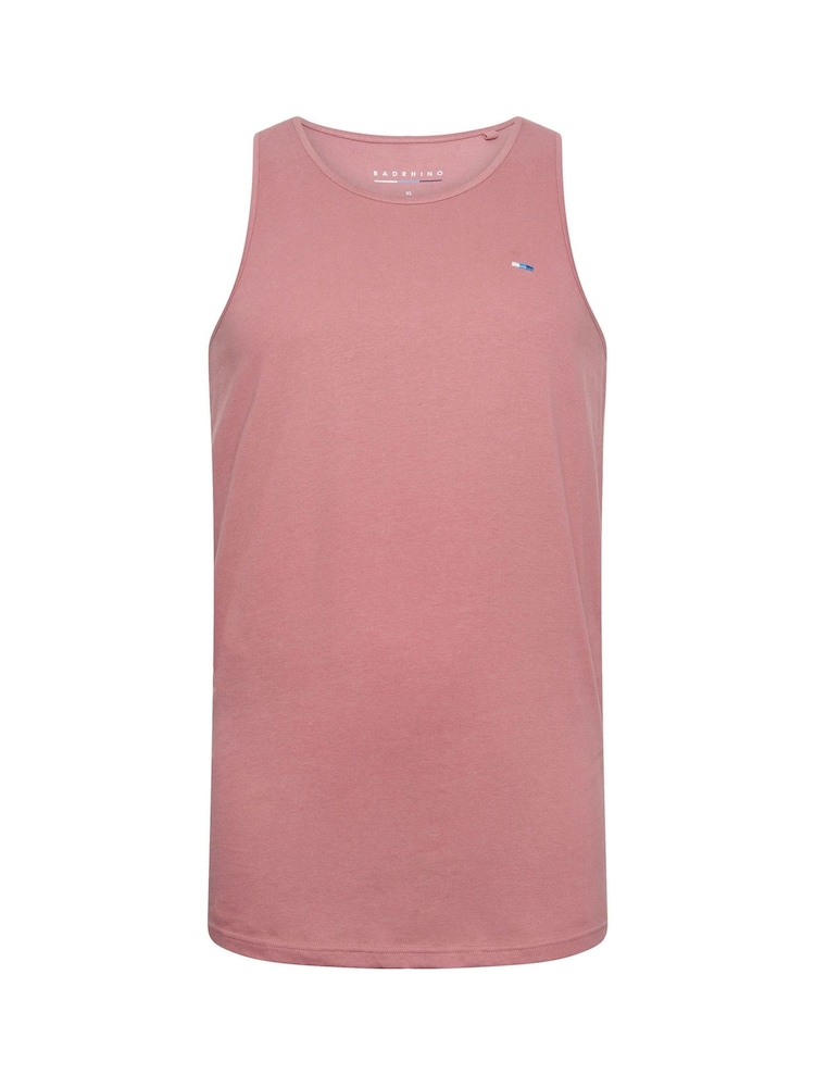 BadRhino Big & Tall Pink 100% Cotton Vests 3 Pack - Image 6 of 6