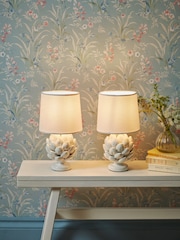 Laura Ashley Set of 2 Ivory Artichoke Table Lamps - Image 1 of 5