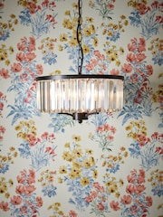 Laura Ashley Black Elkwood 3 Light Crystal Chandelier - Image 1 of 5