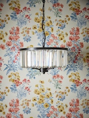 Laura Ashley Black Elkwood 3 Light Crystal Chandelier - Image 2 of 5