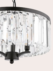 Laura Ashley Black Elkwood 3 Light Crystal Chandelier - Image 3 of 5