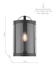 Laura Ashley Black Harrington Wall Light - Image 5 of 5