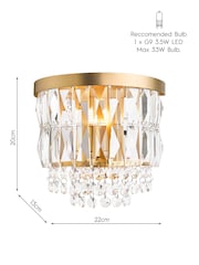 Laura Ashley Matt Antique Brass Rhosill Wall Light - Image 5 of 5