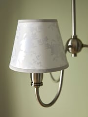 Laura Ashley Polished Pewter Westbourne 3 Light Chandelier - Image 4 of 4