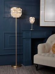 Laura Ashley Matt Antique Brass Rhosill Floor Lamp - Image 1 of 5