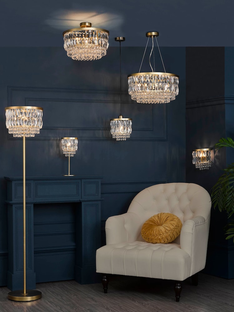 Laura Ashley Matt Antique Brass Rhosill Floor Lamp - Image 2 of 5 Laura Ashley Matt Antique Brass Rhosill Floor Lamp - Image 2 of 5