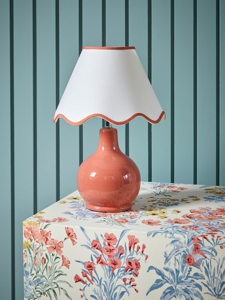 Laura Ashley Old Rose Bramhope Table Lamp - Image 1 of 5
