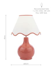 Laura Ashley Old Rose Bramhope Table Lamp - Image 5 of 5