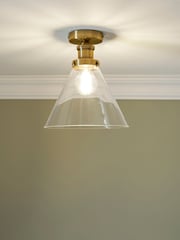 Laura Ashley Brass Isaac Flush Ceiling Fitting Ceiling Light - Image 1 of 5