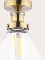 Laura Ashley Brass Isaac Flush Ceiling Fitting Ceiling Light - Image 4 of 5