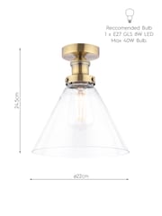 Laura Ashley Brass Isaac Flush Ceiling Fitting Ceiling Light - Image 5 of 5