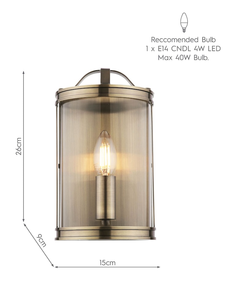 Laura Ashley Antique Brass Harrington Wall Light - Image 5 of 5