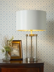 Laura Ashley Polished Nickel Harrington Table Small Lamp - Image 1 of 4