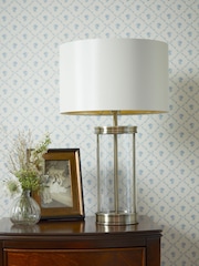 Laura Ashley Polished Nickel Harrington Table Small Lamp - Image 2 of 4