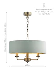 Laura Ashley Matt Antique Brass Sorrento Ceiling Light - Image 5 of 5