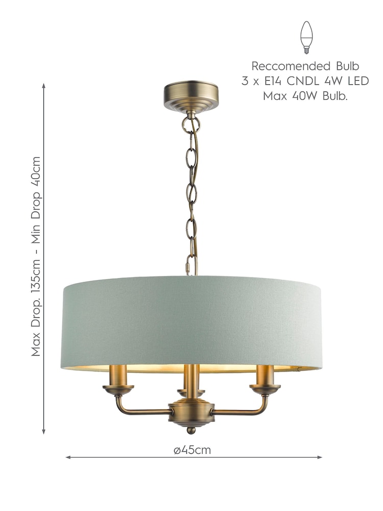 Laura Ashley Matt Antique Brass Sorrento Ceiling Light - Image 5 of 5