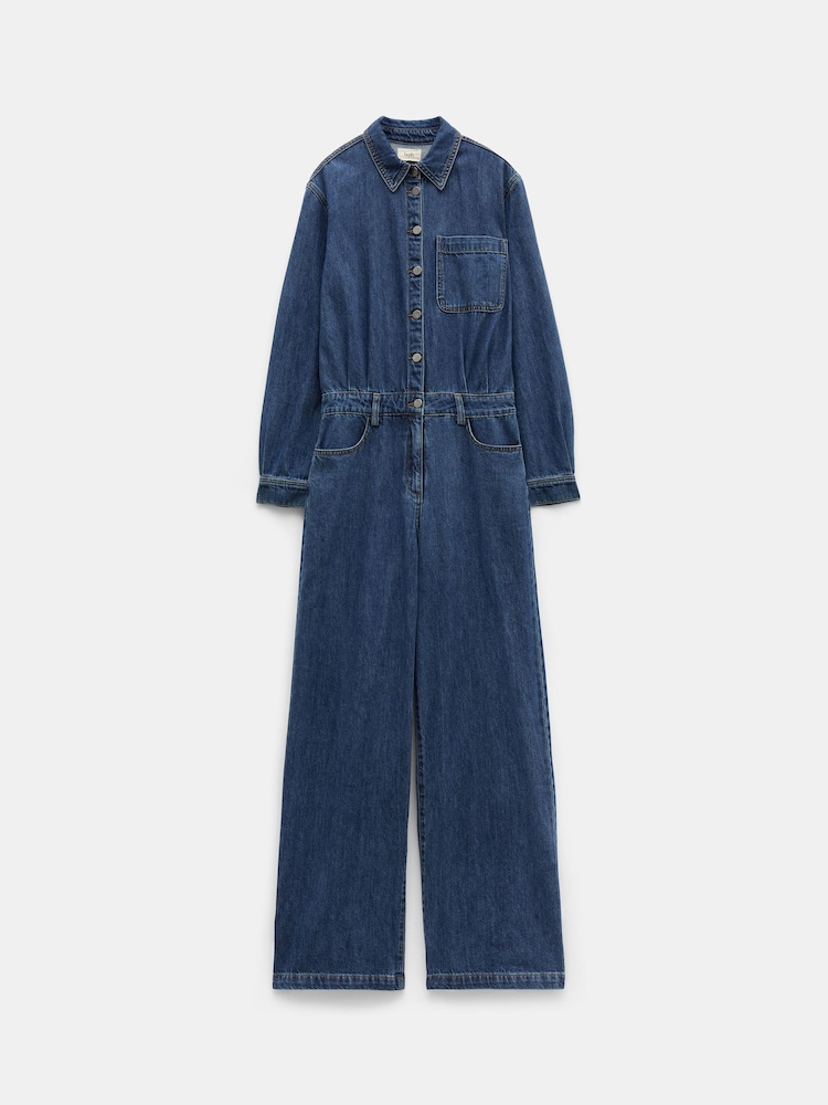 Hush Evelyn 100% Cotton Denim Relaxed Jumpsuit - Imagen 4 de 4