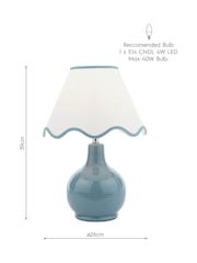 Laura Ashley Blue Bramhope Table Lamp - Image 5 of 5
