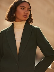 Friends Like These Khaki Green Tailored Single Button Coat - Image 3 of 4