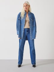 Hush Blue Oversized Davina Denim Shirt - Image 2 of 4