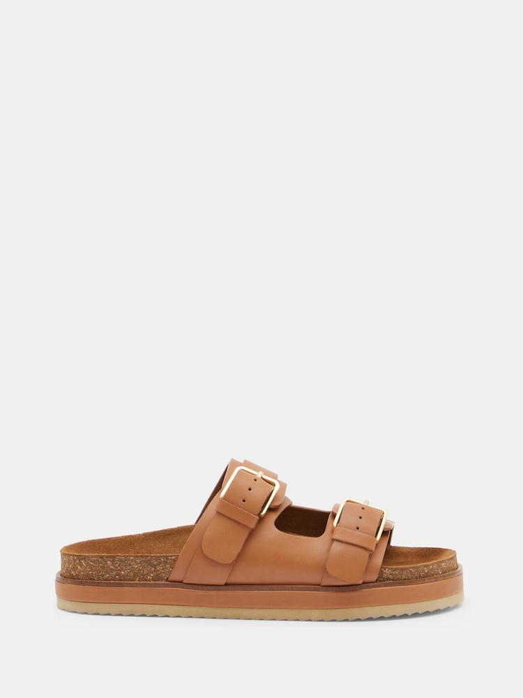 Hush Brown Bryson Buckle Slides - Image 1 of 4