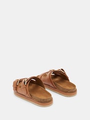 Hush Brown Bryson Buckle Slides - Image 3 of 4