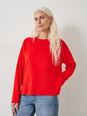 Hush Red 100% Cotton Matilda Raglan Top - Image 1 of 5