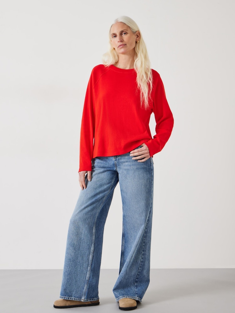 Rojo - Blusa de algodón 100 % con mangas raglán Matilda de Hush - Imagen 2 de 5 Rojo - Blusa de algodón 100 % con mangas raglán Matilda de Hush - Imagen 2 de 5