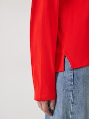 Hush Red 100% Cotton Matilda Raglan Top - Image 4 of 5