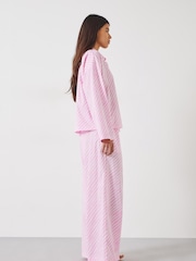Hush Pink Kirby Cotton Wide Leg Pyjamas Set - Image 3 of 5