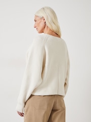 Hush White Bronte Cross Front Knit Jumper - Image 2 of 5