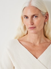 Hush White Bronte Cross Front Knit Jumper - Image 4 of 5
