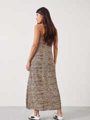 Hush Natural/Black Eloise Printed Midi Slip Dress - Image 2 of 5