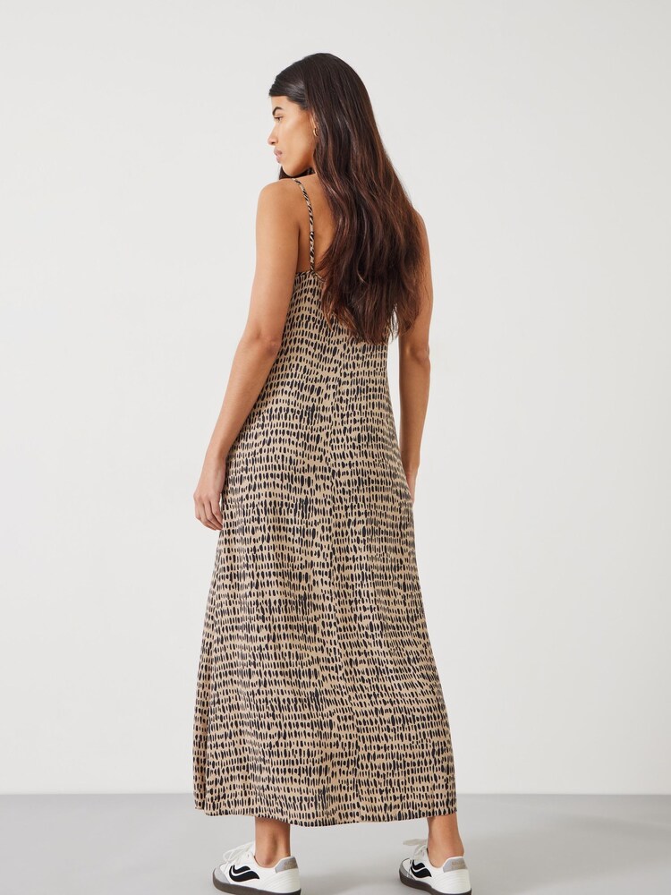 Hush Natural/Black Eloise Printed Midi Slip Dress - Image 2 of 5