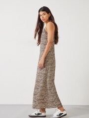 Hush Natural/Black Eloise Printed Midi Slip Dress - Image 3 of 5