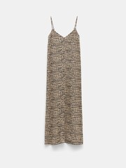 Hush Natural/Black Eloise Printed Midi Slip Dress - Image 5 of 5