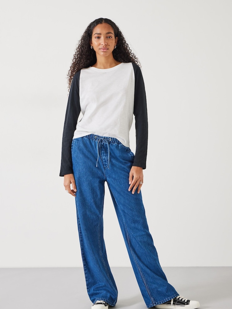 Hush White Kori Colour Block Longsleeve Top - Image 2 of 5