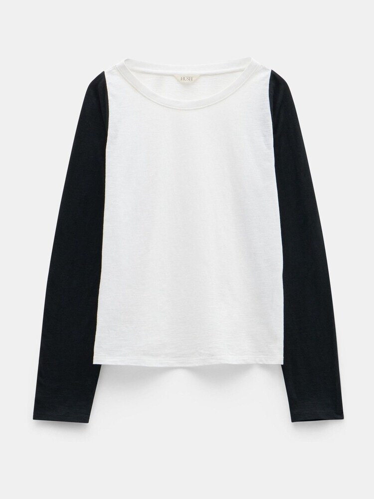 Hush White Kori Colour Block Longsleeve Top - Image 5 of 5