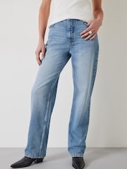 Hush Blue Remy Straight Slouch 100% Cotton Jeans - Image 1 of 5