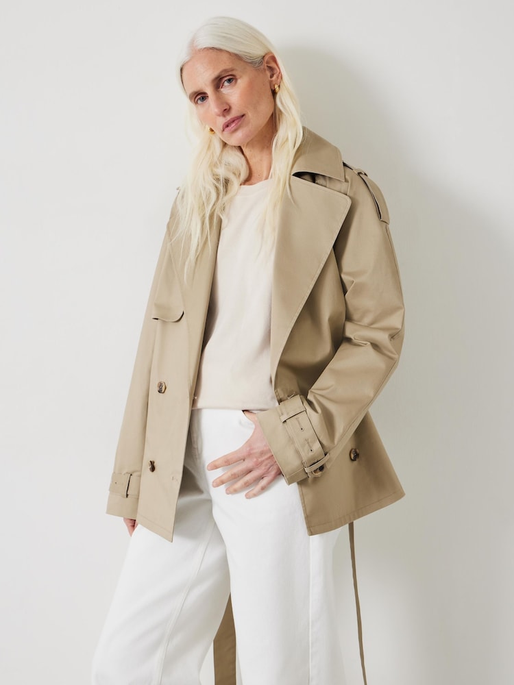Hush Grey Stella Short Trench Jacket - Image 1 of 5