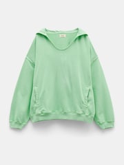 Hush Green Oversized Jude Open Neck Hoodie - Image 5 of 5