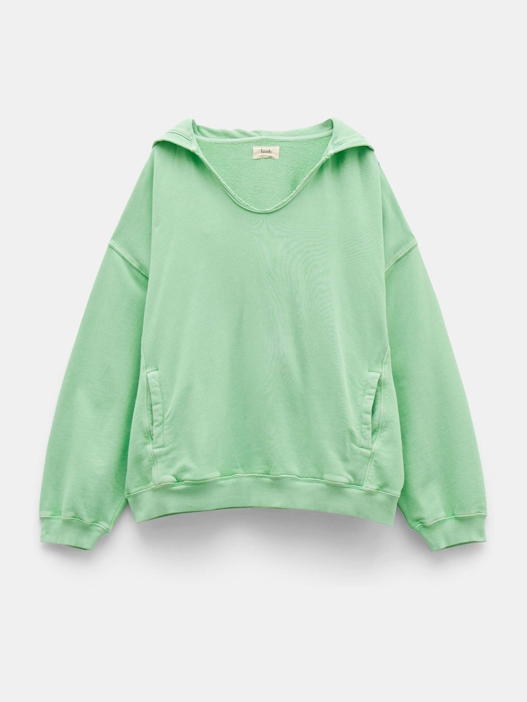 Hush Green Oversized Jude Open Neck Hoodie - Image 5 of 5