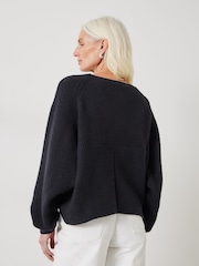 Hush Black Bronte Cross Front Knit Jumper - Image 2 of 5
