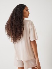 Hush Cream 100% Cotton Darian Jersey Short Pyjamas Set - Image 3 of 5