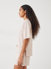 Hush Cream 100% Cotton Darian Jersey Short Pyjamas Set - Image 4 of 5